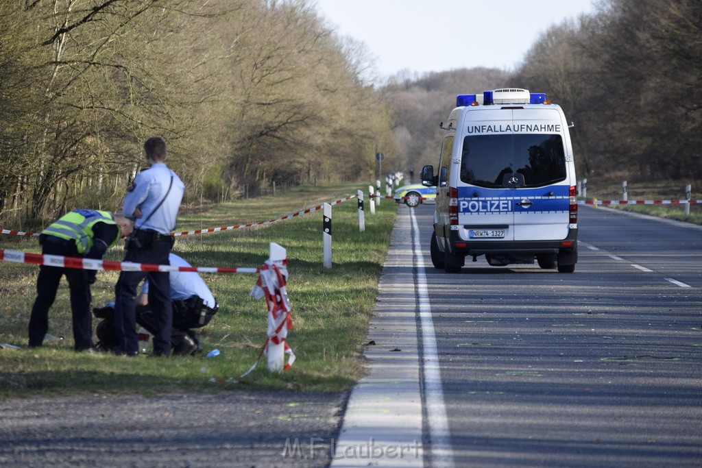 Schwerer VU Krad Fahrrad Koeln Porz Alte Koelnerstr P173.JPG - Miklos Laubert